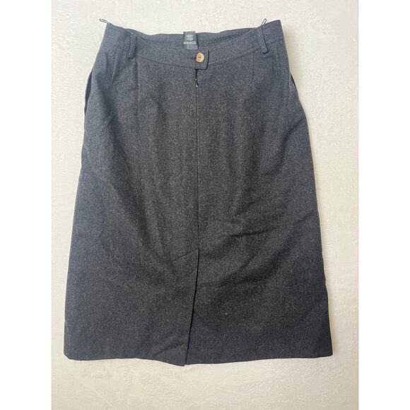 Lodenfrey Wool Boho Lagenlook Midi Length Skirt Charcoal Earthy Natural sz 10 - Picture 5 of 7